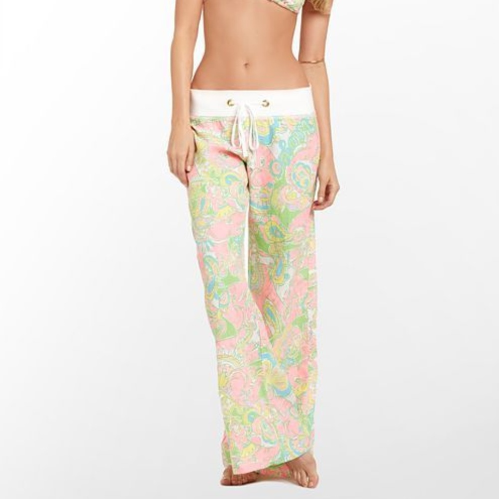 Lilly Pulitzer Multi Chin Chin Linen Beach Pant